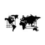 Wallity Mapamundi Decorativo de Pared M Metal Negro 70 x 33 cm